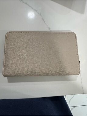 A6 Women's Zip-Around Wallet in Light Beige